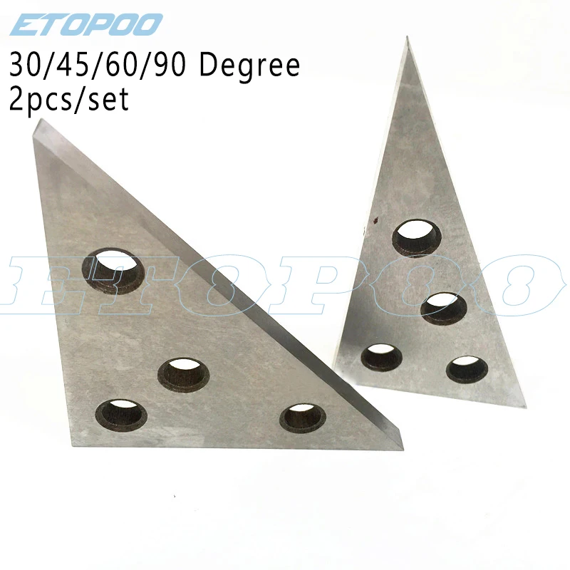 30/45/60/90 Degree Angle Block Ruler Inch Metric Triangle Metal Block Angle Precision Machinist Measurement Tool 2Pcs/set