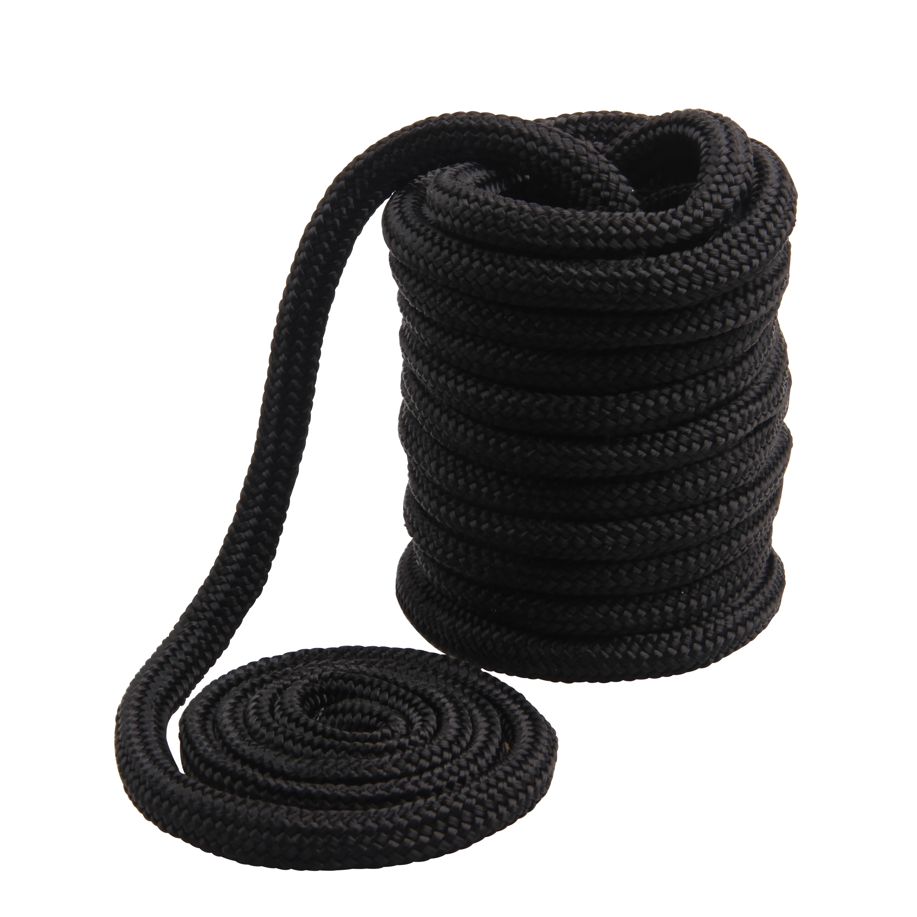 16.5FT-50FT Black DockLine Boat Dock Line Double Braided Nylon Mooring Line Anchor Rope Ultra Strong Motorboat Dock Rope #3