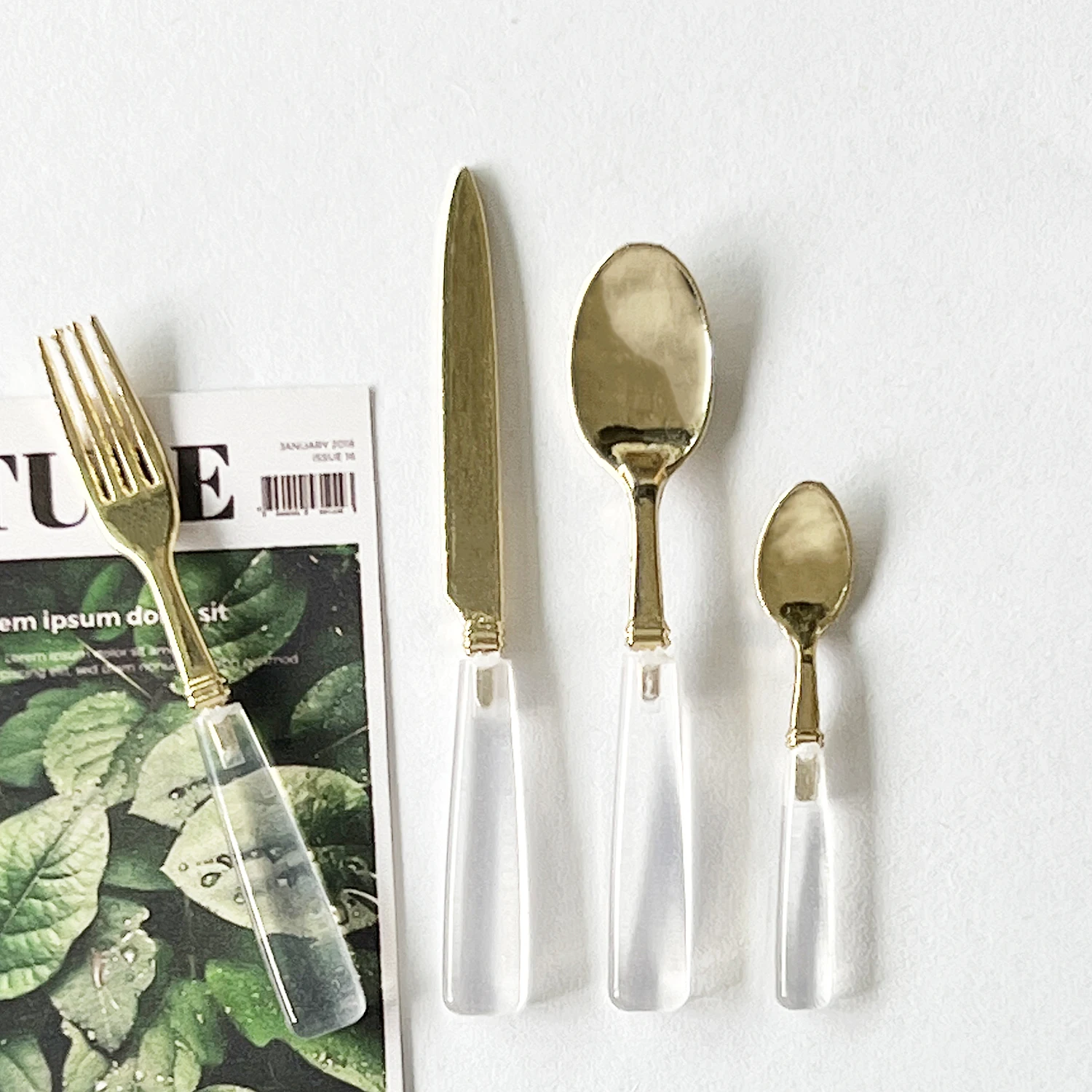 1:6 doll house mini model furniture accessories  Eight-piece kitchen utensils（The handle can be removed and replaced）