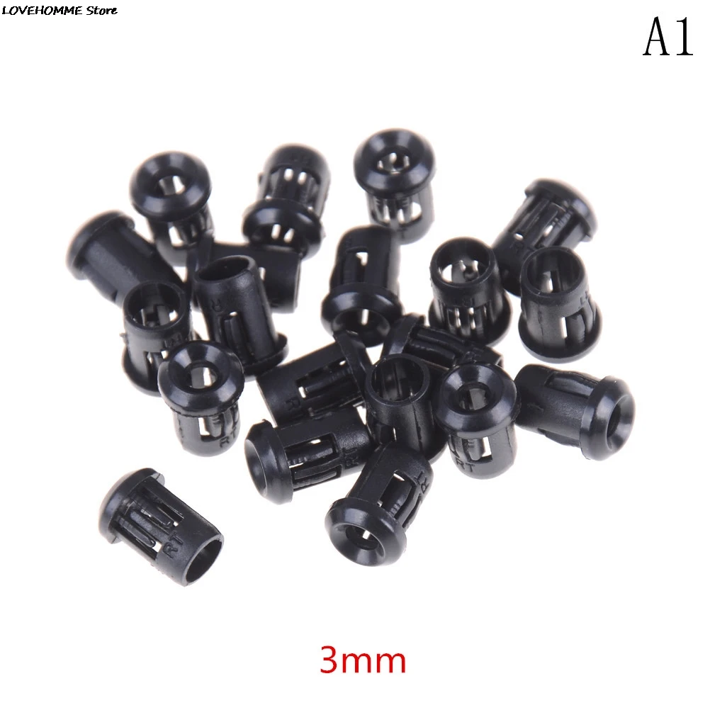 20pcs Black Plastic Lamp Bases LED Lamp Diode Holder Black Clip Bezel Socket Mount 3mm/5mm/8mm/10mm