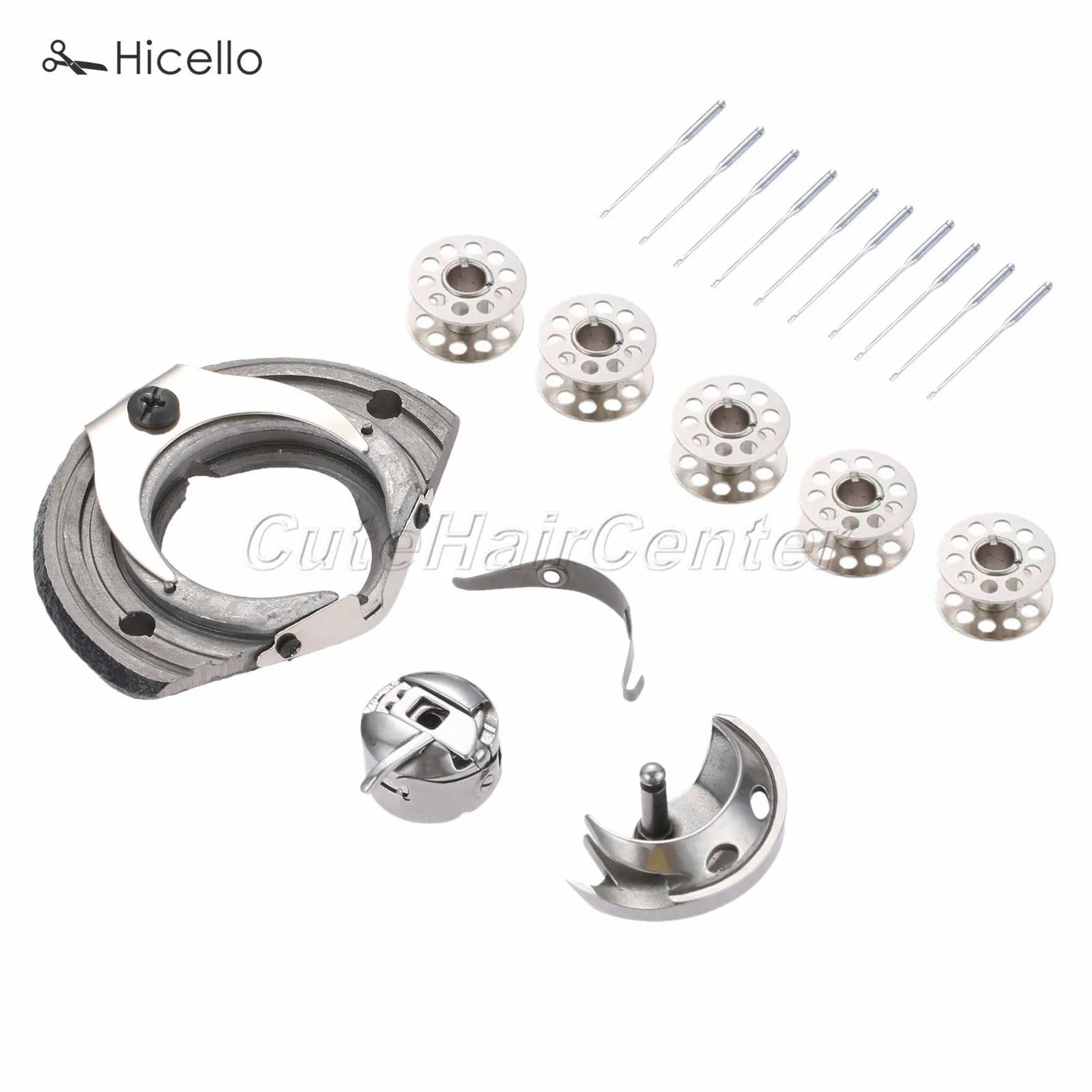 6pcs/set Anti-Skip Stitch Spare Part Old Household/domestic Sewing Machine Bobbin Horn Slices Needle Shuttle Race Hicello