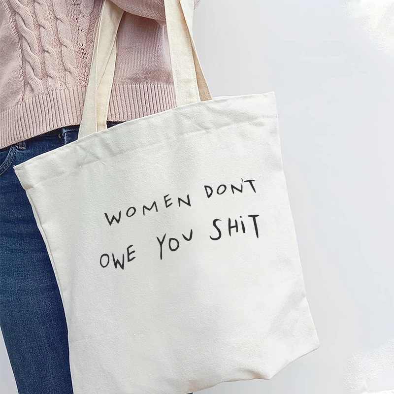 Always horny Funny Handbags Women canvas tote bag White Letter Print Shopper bag Casual Gilr lady canvas Shoulder bag