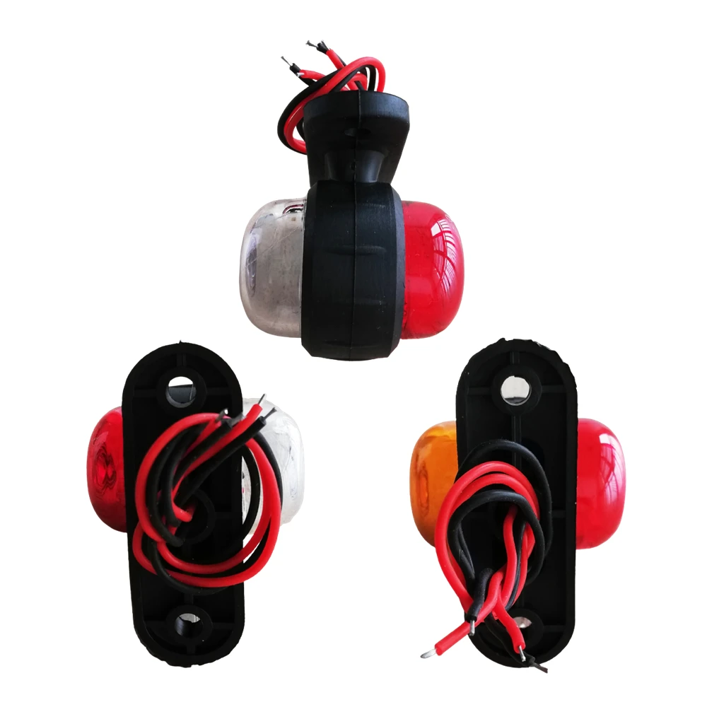 2Pcs LED Position Light Truck Rear Lights 12V 24V Parking Lights For Trailer Tractor Clearance Light Red White/Amber