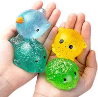 Big Spongy Glitter Mochi Squishy Fidget Sensory Toys Kawaii Animal Stress Ball Powder Fun Soft  Antistress Squeeze Children Toys