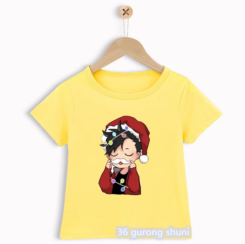 

Funny Boys T-Shirt Cute Christmas Cartoon Print Tshirt Children New Year Clothes Fashion Baby Tshirt Christmas Clothes Tees Tops