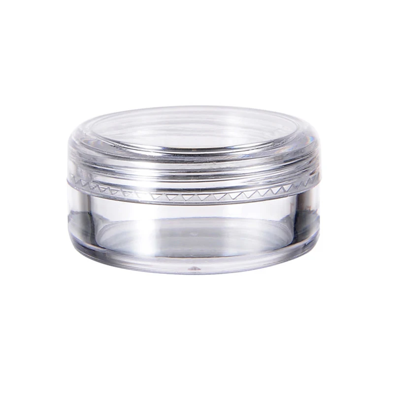 

100+2pcs 3g small Mini round cream cosmetic container plastic jar,clear plastic pot for nail art glitters