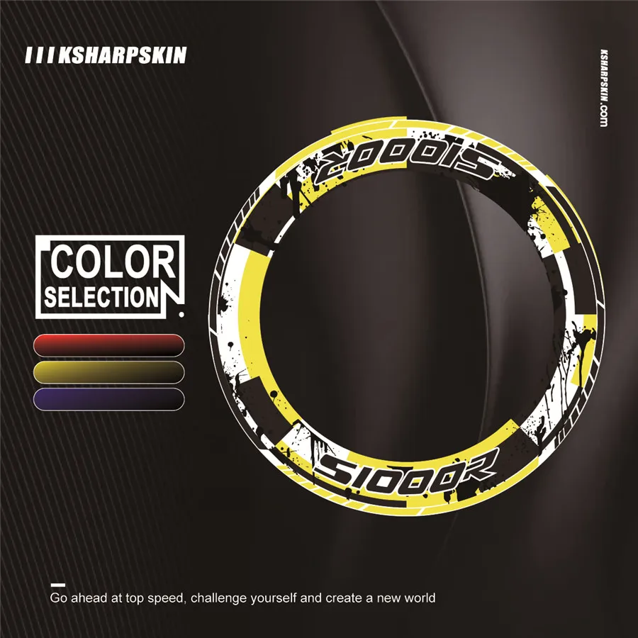 

4 X Thick Edge Outer wheel Sticker Stripe Wheel reflective stickers Fit BMW S1000R
