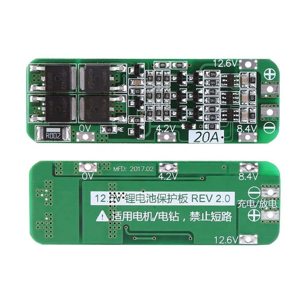 5PCS 3S 20A Li-ion Lithium Battery 18650 Charger battery Protection Board PCB BMS 12.6V Cell Charging Protecting Module diy kit