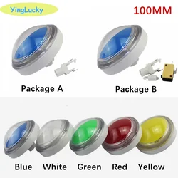 1PCS 100mm LED Arcade Button Big round Illuminated Push Button with Microswitch for Resetting Arcade Machines And Pinball Games