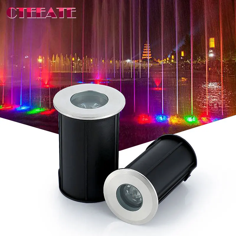 LED Underground Light RGB Colors COB 3W 5W DC 12V Floor Lamp Outdoor Spot Light Ground Garden Square Path Landscape IP67
