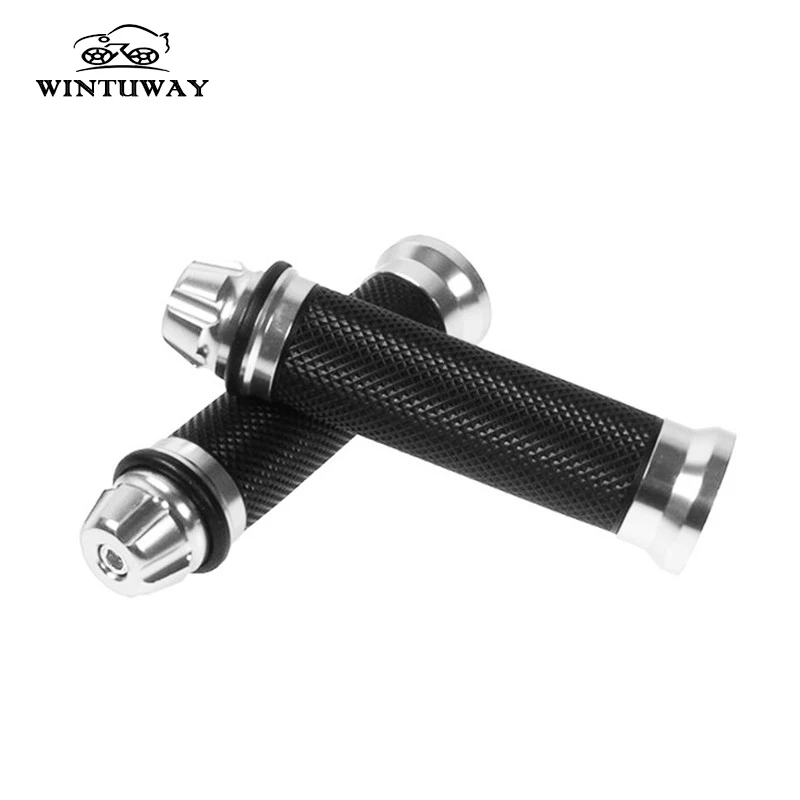 WINTUWAY 22MM Motorcycle Handlebar Grips CNC Aluminium Alloy  Universal Street & Racing Motorcycle Racing Grips