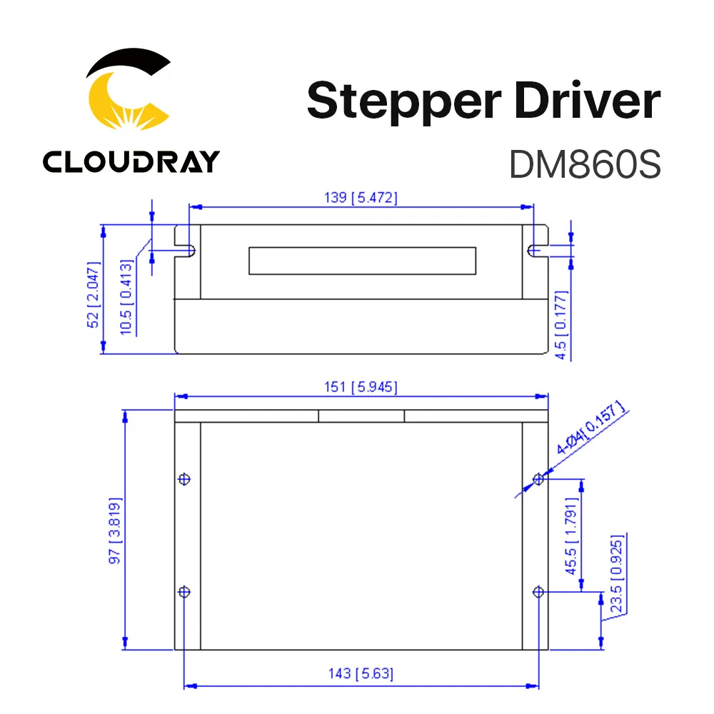 Cloudray Nema 34 Open Loop Stepper Motor Driver Kit 3.5N.m 2.8A DM860S 2.4A-7.2A for 3D printer CNC Engraving Milling Machine