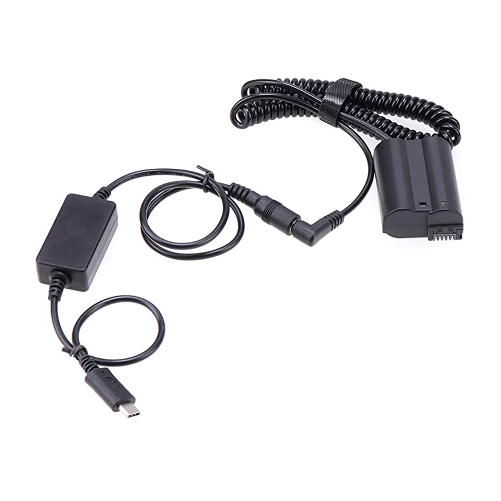 Fotga – câble adaptateur d'alimentation USB type-c + batterie factice EN-EL15, coupleur EP-5B cc pour Nikon D850 D810 D810A D800 Z5 Z6