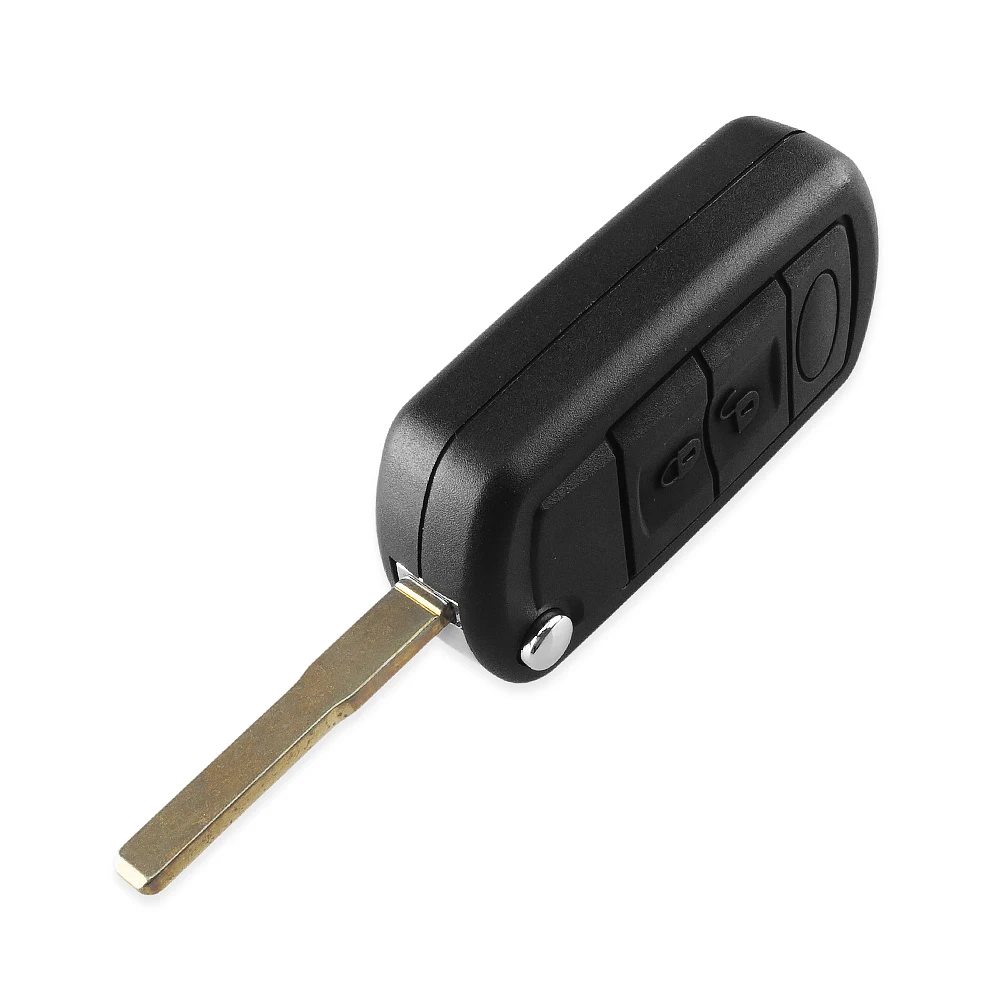 KEYYOU  Replacement Shell Folding Flip Remote Key Case Fob 3 Button for LAND ROVER Range Rover Sport LR3 Discovery