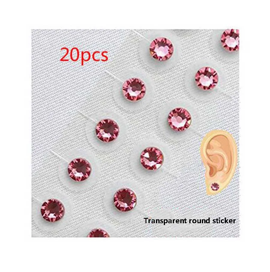 Magnetic Bead /5 colors crystal ear Patch Transparent Tape Anti-allergic Magnetic therapy Ear Pressure Paste Ear Auriculotherapy