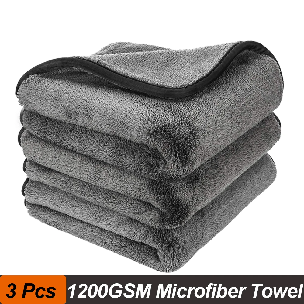 

Car Wash Towels 1200GSM Car Detailing Microfiber Towel Drying Cleaning Rags Washing Cloth For Auto Tire Cleaning Car Care Cloth