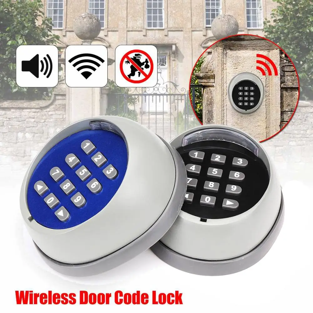 metal Wireless keypad gate opener keypad rolling code 433mhz keypad with 12V/24V 2 Channel Receiver for garage door