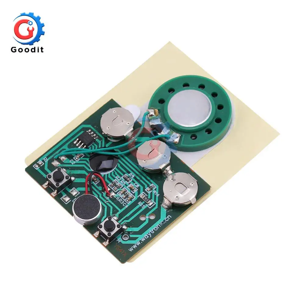 30S Recordable Sound Module Photosensitive Sound Voice Audio Music Recorder Board Chip Programmable Music Module Greeting Card