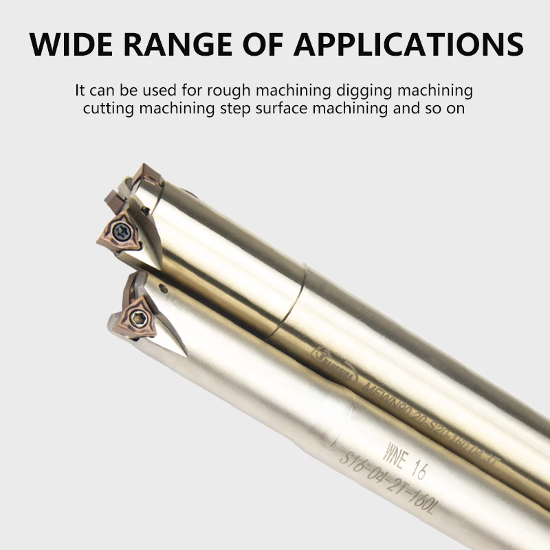 1Pcs เครื่องกลึง CNC End Mill Toolholder ตัดเครื่องจักรกลเครื่องกัดเครื่องตัด WNE/MFWN90 160-200L เครื่องมือสำหรับคาร์ไบด์แทรก WNMG04