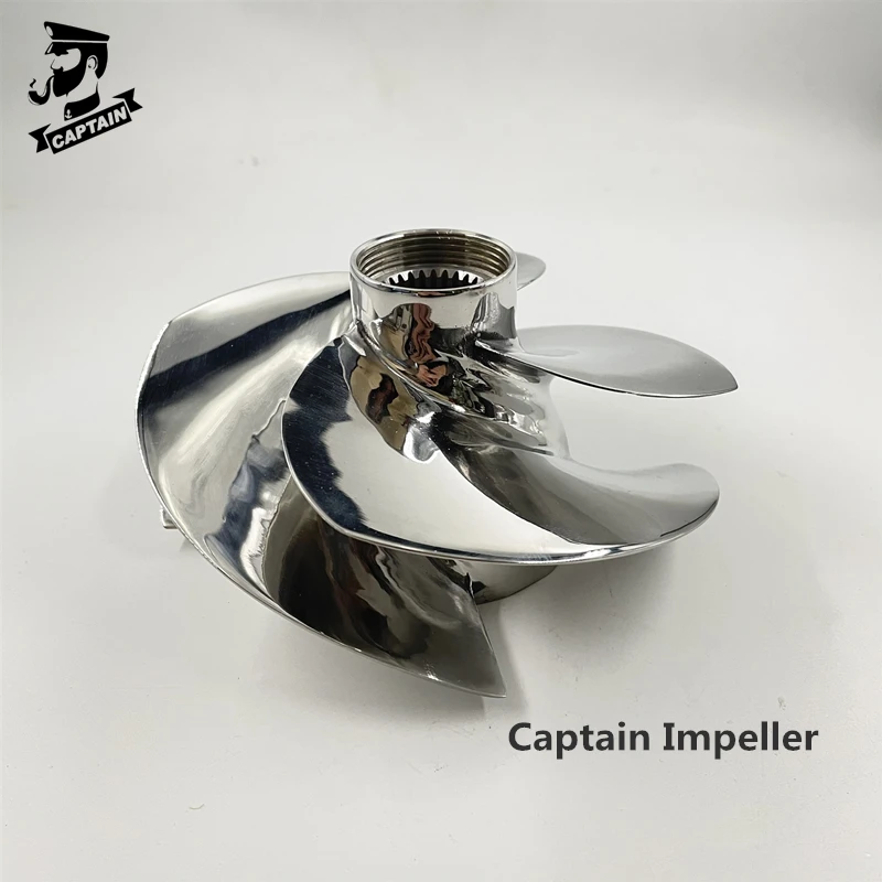 Captain 267000951 Jetski Impeller Fit Seadoo BRP RXP-X 300 / RXT-X 300 / GTX LIMITED 300 161mm 4 Blades Polished