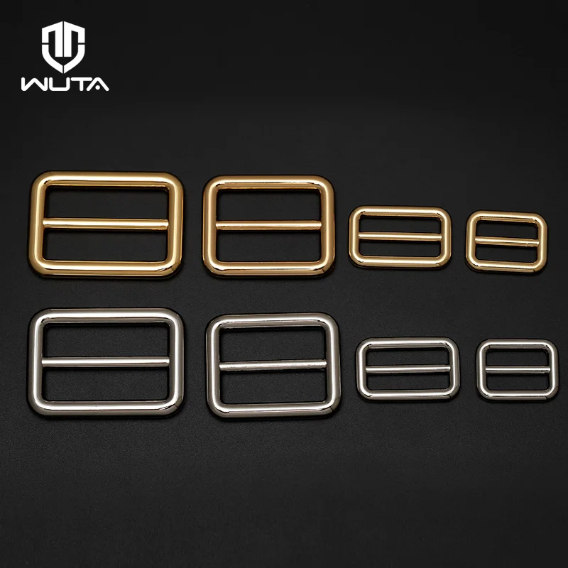 WUTA High Quality Thick Metal Tri-Glide Buckle 3 Bar Slider Rectangle Adjuster Leathercraft Bag Backpack Shoulder Belt Accessory