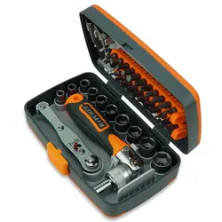 Precision Ratchet Screwdriver 38 Pcs Set CR-V Bits With Universal Wrench 180 Degree Adjustable Handle Repair Hand Tools