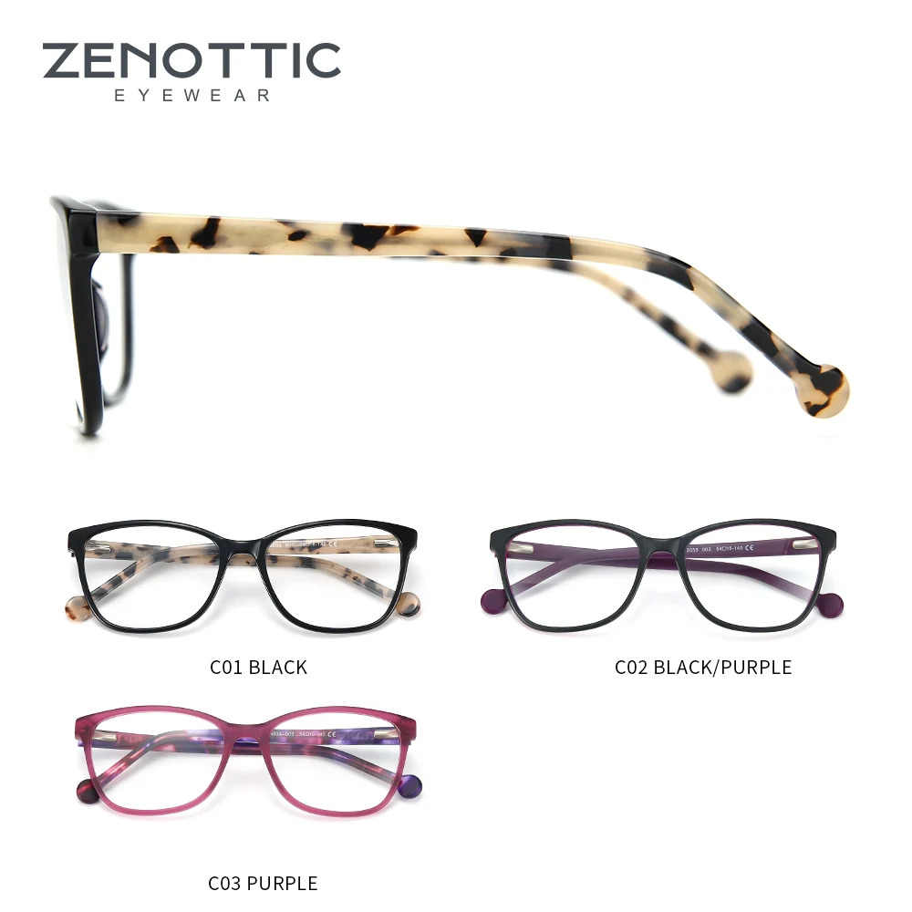 ZENOTTIC Cat Eye Prescription Progressive Glasses Women Myopia Hyperopia Optical Eyeglasses Anti Blue Light Photochromic Eyewear