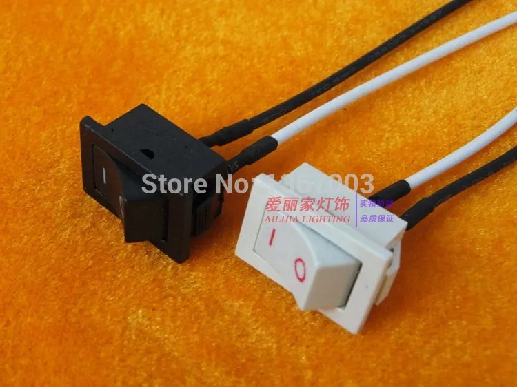 60PCS ON OFF Wall Lamp Switch, Push Button Switch Table Lighting Accessories, 110v 220v  Length of cable 9cm