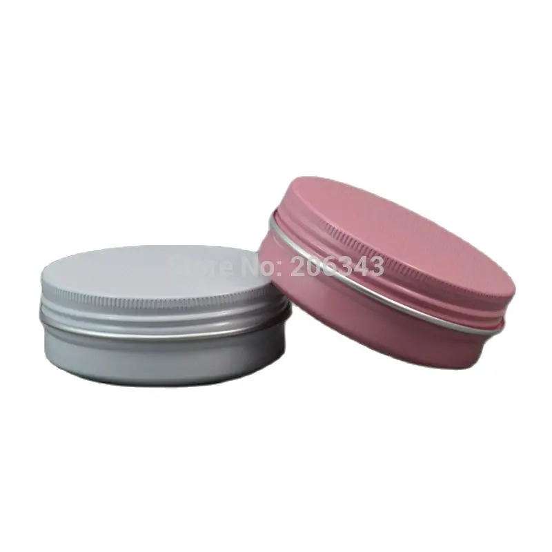 

100G white/pink aluminum cream jar,cosmetic container,eyeshadow container,mask jar,Cosmetic Jar,Cosmetic Packaging