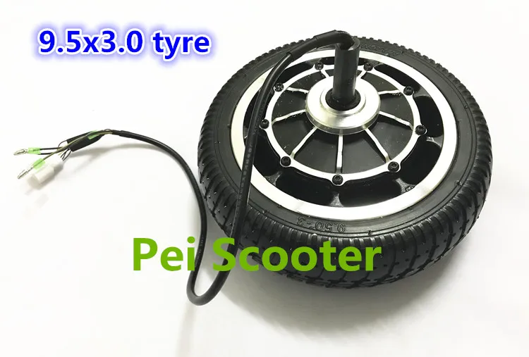 9.5 inch 9.5x3.0 brushless gear single shaft dc wheel hub motor with tyre for balance skateboard or scooter motor phub-120