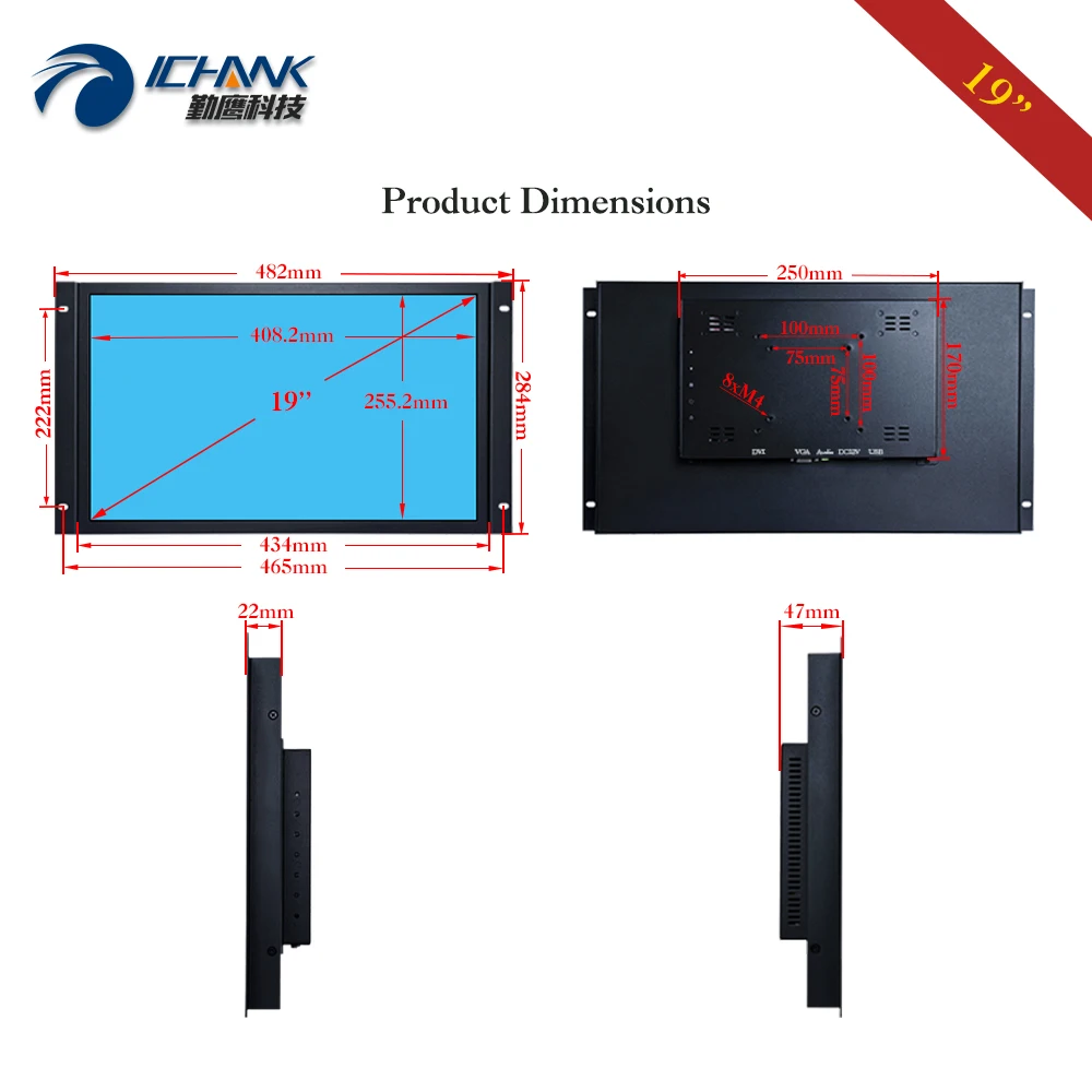 Imagem -05 - Monitor Resistive Touch Screen pc Alto-falante Embutido Entrada Hdmi Usb Incorporado Tela Sensível ao Toque Zk190tc-972r 19 1440x900 Widescreen