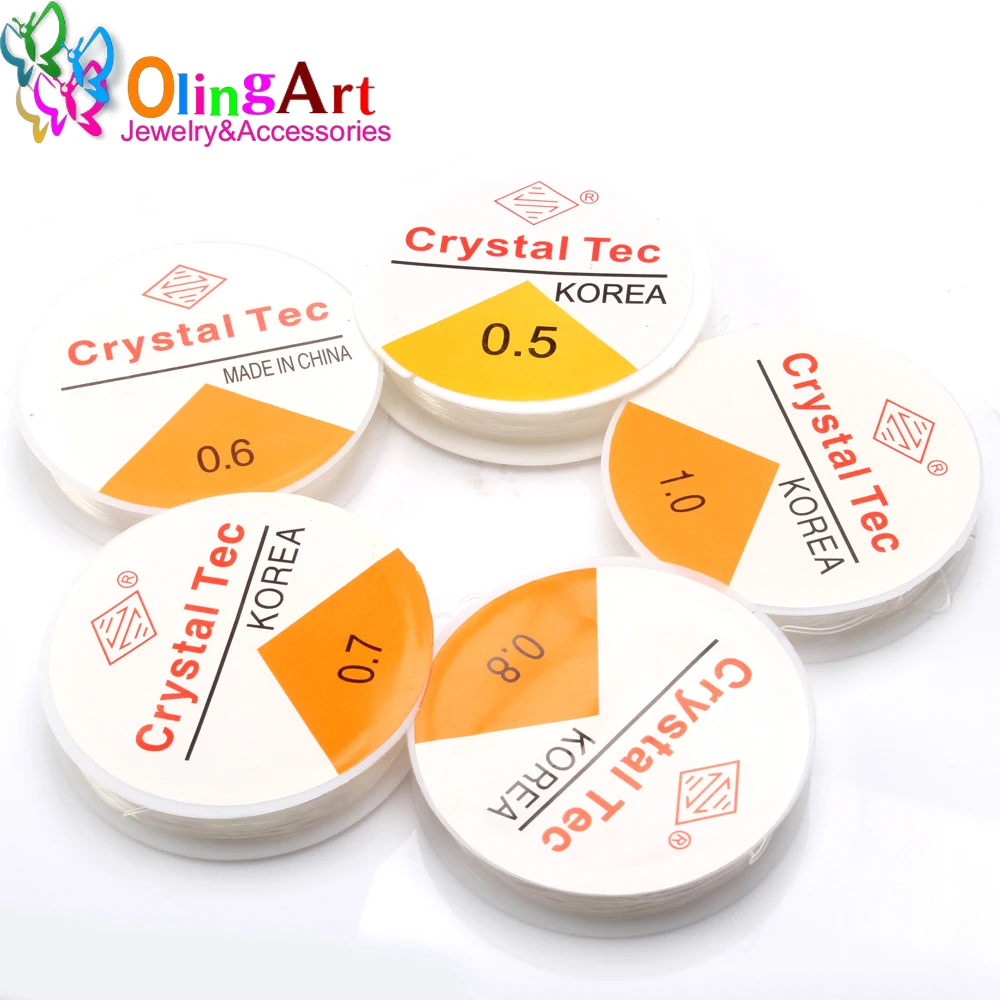 OlingArt  0.4 0.5 0.6 0.8 1.0MM 1 Spool of Crystal Clear Stretch Elastic Beading Wire/Cord/String/Thread DIY jewelry making