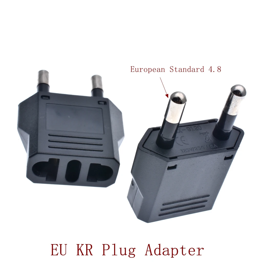 EU European KR Plug Adapter Japan China US To EU Travel Power Adapter Electric Plug Converter Charger Socket AC Outlet