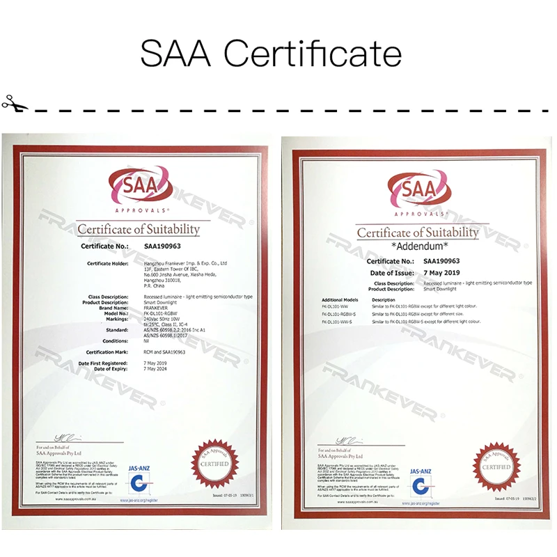 Kkever Wifi cerdas Downlight Led 10W kontrol suara peredupan SAA aplikasi Tuya tersertifikasi untuk Australia bekerja dengan Alexa Google