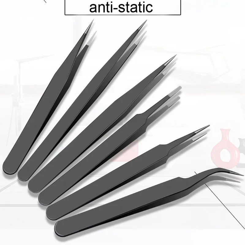 Stainless Steel Tweezers Pro High Hardness Antimagnetic Jewelry Watch Jewelry Watch Repair Tool Accessories for Watchmaker