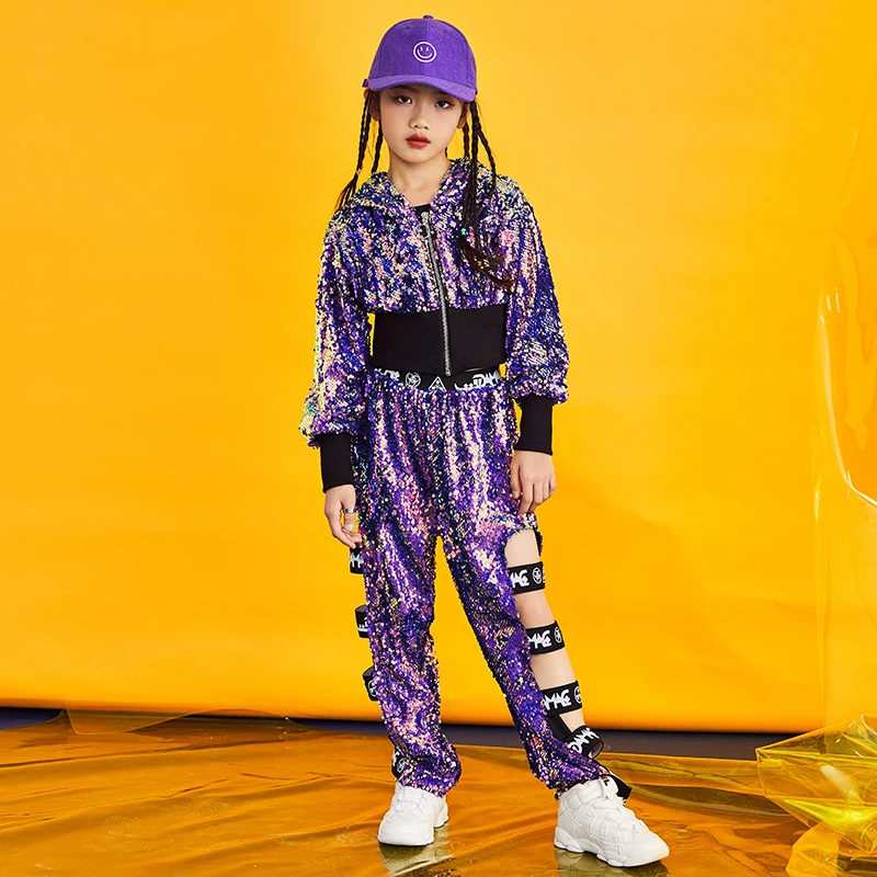 

Children's Performance Costume Street Dance Clothes Women Loose Students Hiphop Suit Hip Hop Sports Jazz Dance Costume Children