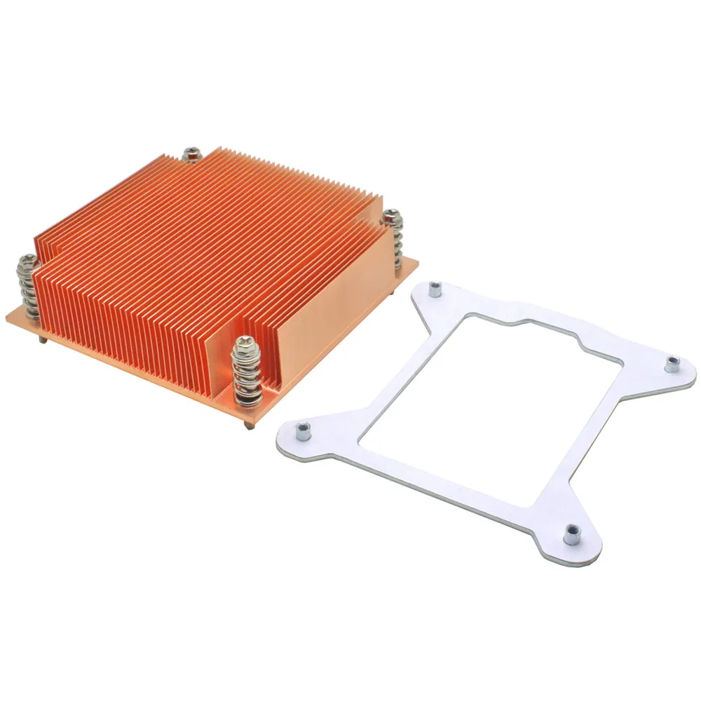 1U Server CPU Kühler Skiving Fin Kupfer Kühlkörper für Intel 1150 1151 1155 1156 I3 I5 I7 Industrie Computer Passive Kühlung – Detail 1
