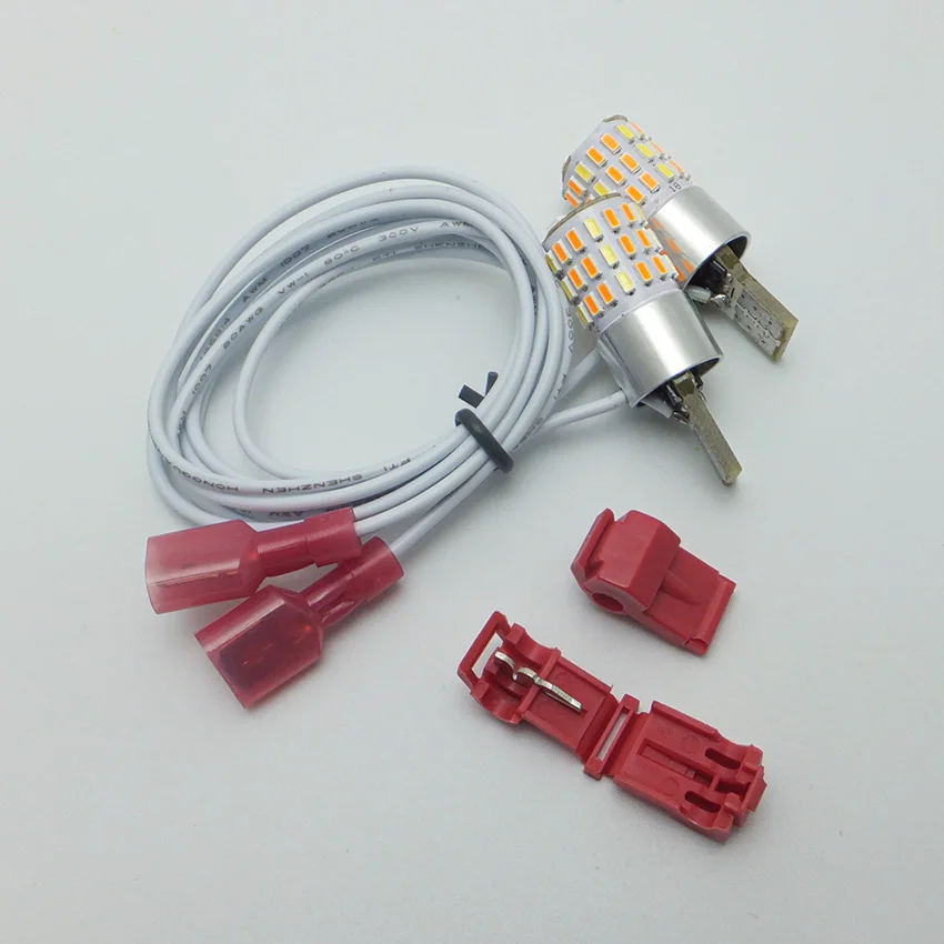AMYWNTER Motorcycle Led w5w 12V T10 Dual Color  Daytime Running Turn Signal Light Bulb Car Styling 2pcs