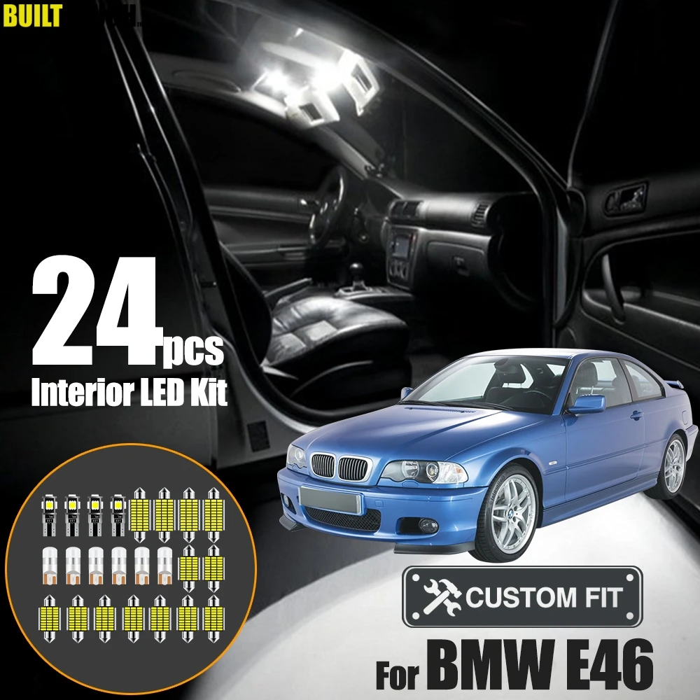 

Xukey 22X For BMW E46 316i 318i 320i 323i M3 1999-2005 Interior Map Cabin LED Light Kit License Plate Festoon Dome Reading Bulbs