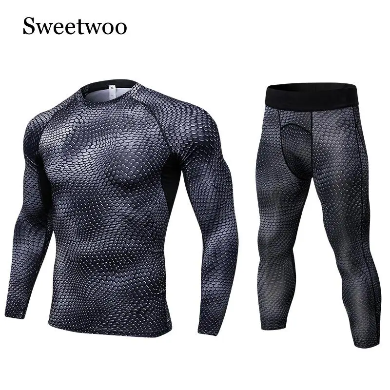 

SWEETWOO Sports Suits Men New Fitness Running Sets Compression Tights Workout Sportswear Basketball Gym Clothes Jogging Suits