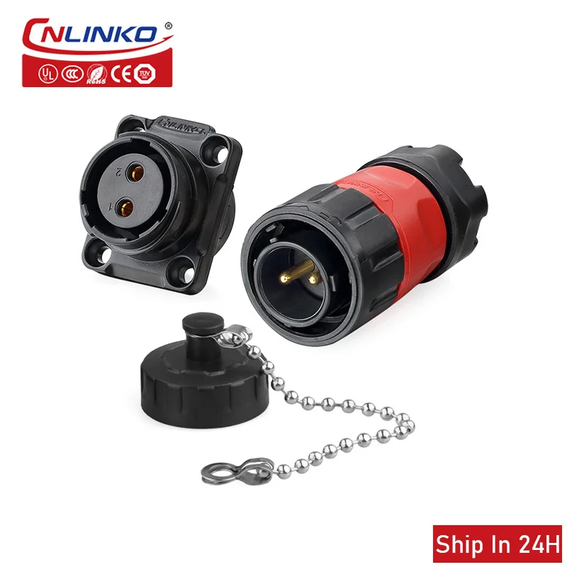 Cnlinko YM20 M20 2 3 4pin Connector wire connector Waterproof Plastic Electric Plug Socket Power Connector