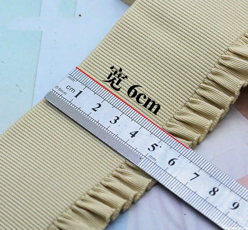 6cm wrinkled elastic band diy accessories trim high waist skirt pants waist wide pants elastic rubber band thick