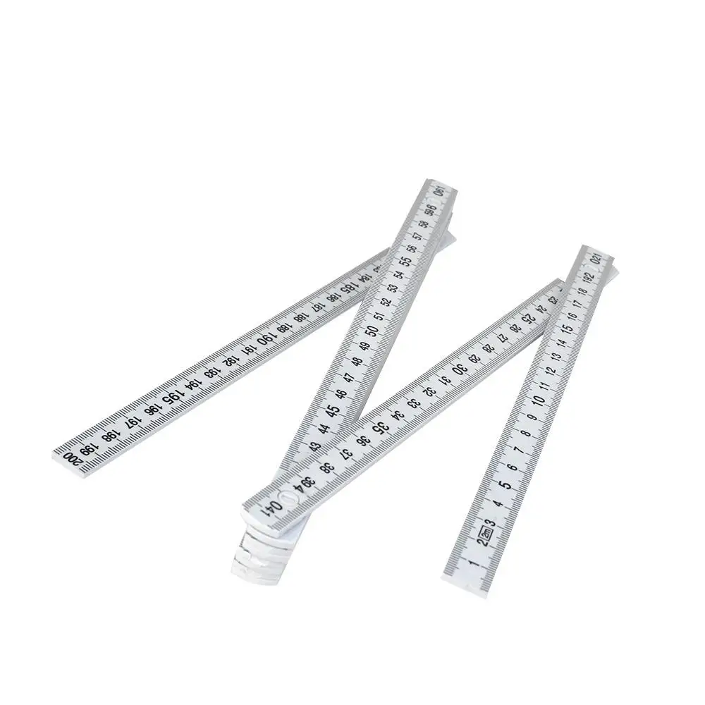 2 meters  Slide Ten-Parts Fold Up Rulers Folding Versatile Inside Reading Carpenter's Ruler Education Meter Lightweight