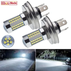 Pair Motorcycle P45T R2 66SMD LED Headlight Lamp High/Low Beam for Scooter Moped White 6000K 6V 12V Motorbike Front Head Bulb