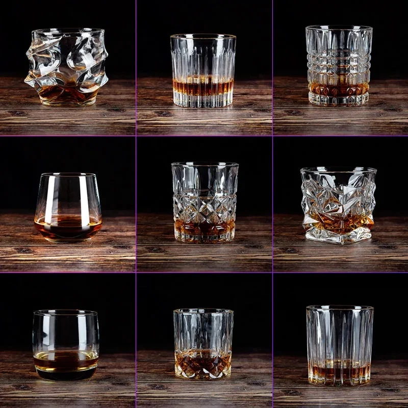 Crystal Whiskey Glass Cup For the Home Bar Beer Water and Party Hotel Wedding Glasses Gift Drinkware