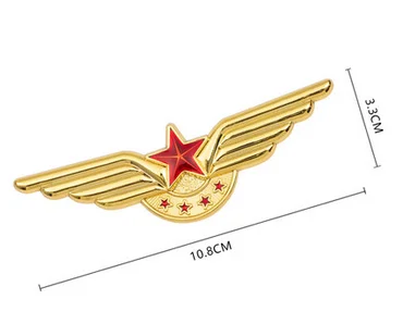 

3D Gold Auto Modified Military Stickers The Wing Pentacle Car Trunk Side Seal Decals Badge Car Accessories