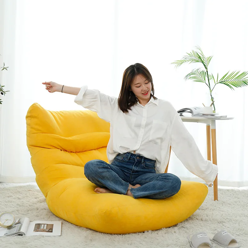 Lazy Sofa Cover Bean Bag Living Room Tatami Relaxing Chair Couch Cover Lazy Beanbag Without Inner Filler