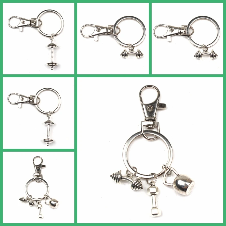 New Hot Fashion Accessories Keychain Mini Dumbbell Discus Barbell Keychain Fitness Charm Keychain Designer Gift Coach Souvenir