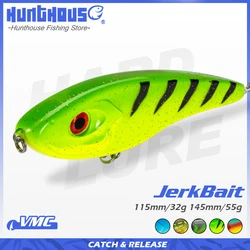 Hunthouse Jerkbait Musky Buster Pike Fishing Lure 11.5/14.5cm 32/52g Jerk VIB Baits Slow Sinking Big Bass Pesca westin LW129