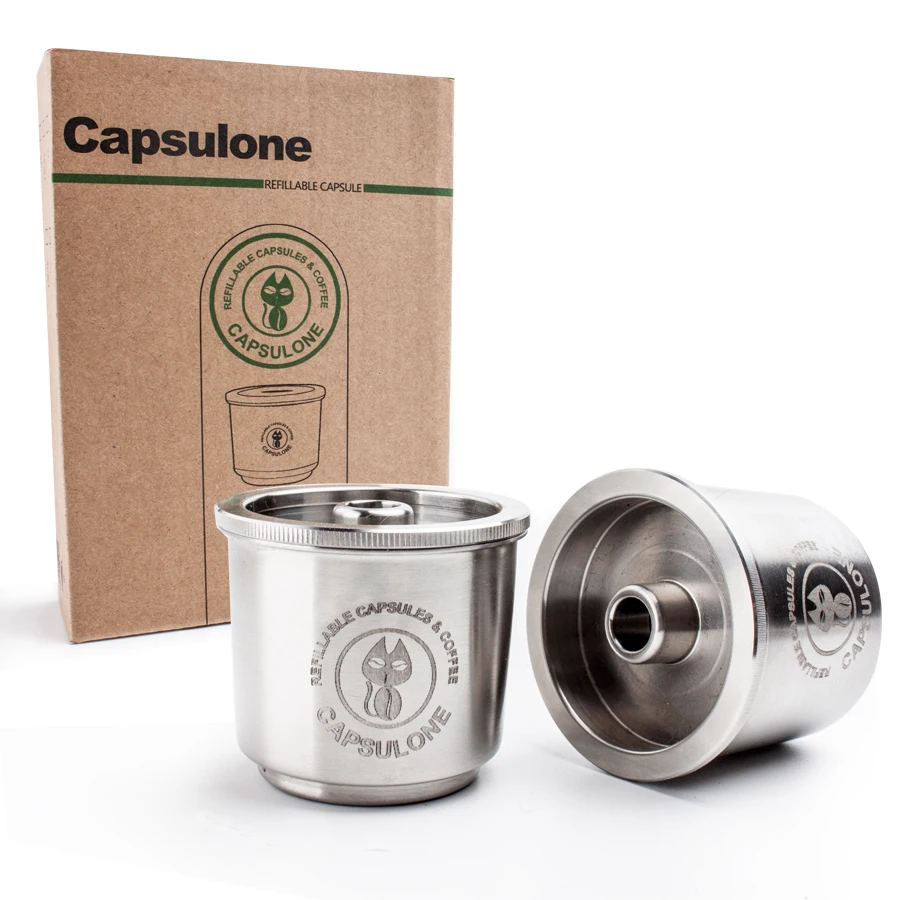 Capsulone/Compatible with illy coffee Machine maker/STAINLESS STEEL Metal Refillable Reusable capsule fit for illy cafe capsule